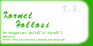 kornel hollosi business card